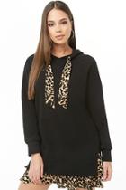 Forever21 Hooded Leopard-panel Dress