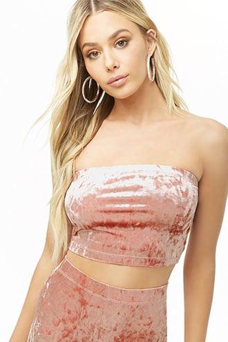 Forever21 Crushed Velvet Tube Top