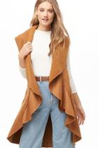 Forever21 Longline Faux Shearling-lined Vest