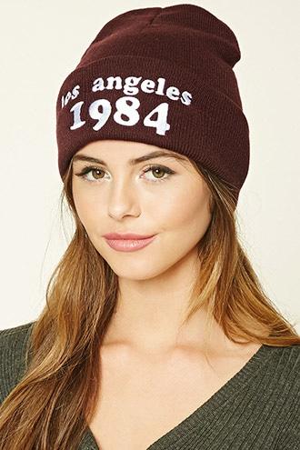 Forever21 Women's  Los Angeles 1984 Beanie