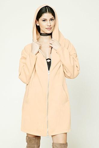 Forever21 Fleece Hooded Zip-up Jacket