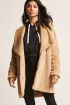 Forever21 Faux Fur Drape-front Jacket