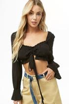 Forever21 Ruched Ruffle Crop Top