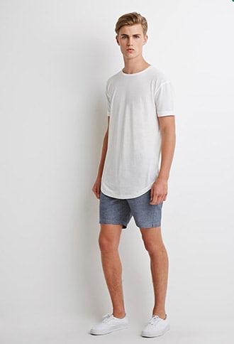 Forever21 Speckled Chambray Shorts