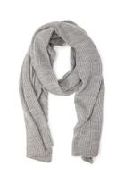 Forever21 Ribbed Knit Scarf (light Grey)