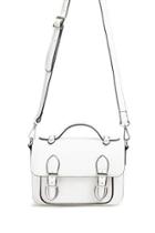 Forever21 Buckle-front Faux Leather Satchel