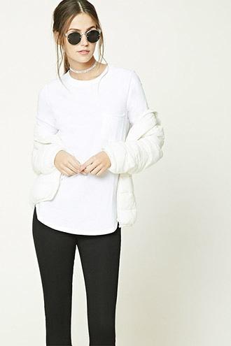 Forever21 Women's  Basic Longline Top