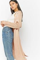 Forever21 Crinkled-satin Duster Jacket