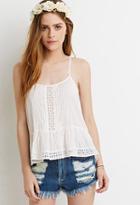 Forever21 Eyelet Peplum Cami