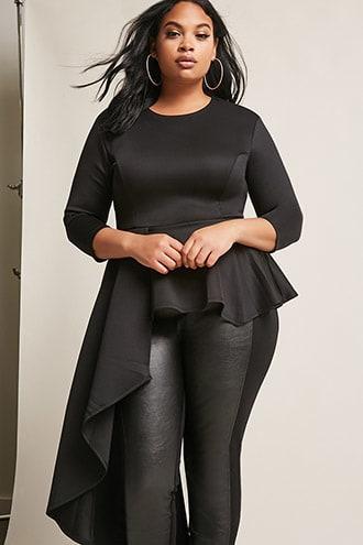 Forever21 Plus Size Asymmetrical Peplum Top