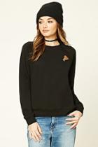 Forever21 Women's  Pizza Patch Crew Sweater