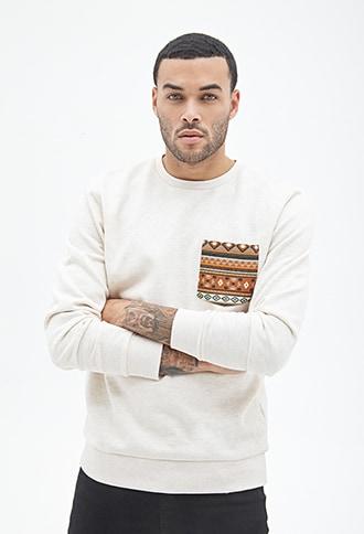 Forever21 Southwestern-inspired Pocket Sweatshirt