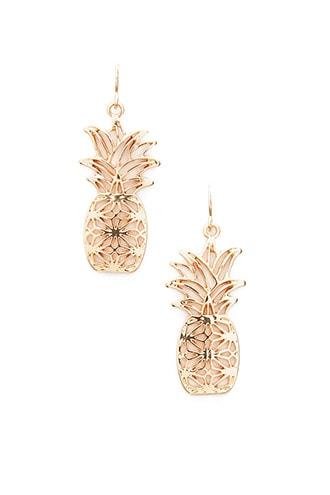 Forever21 Cutout Pineapple Drop Earrings