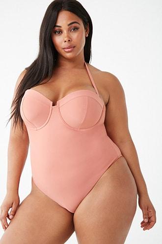 Forever21 Plus Size Strapless One-piece Swimsuit