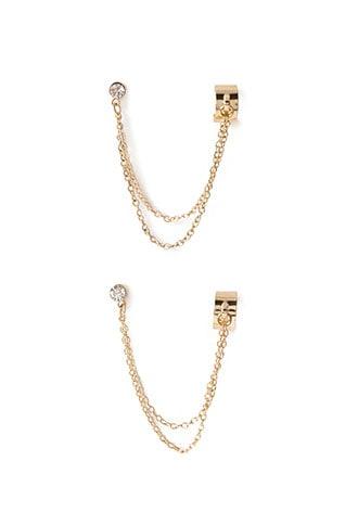 Forever21 Chained Ear Cuff Studs