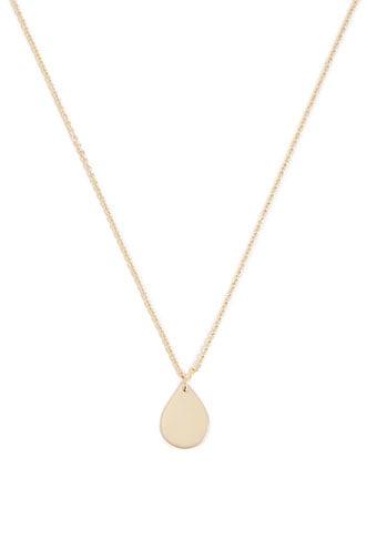 Forever21 Teardrop Pendant Chain Necklace
