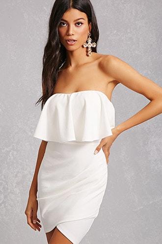 Forever21 Flounce Ruffle Tube Dress