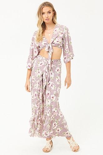 Forever21 Surf Gypsy Floral Pants