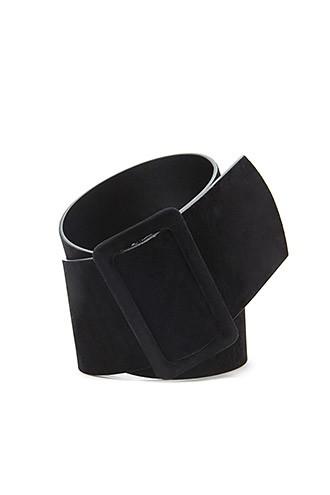 Forever21 Black Faux Suede Wide Belt