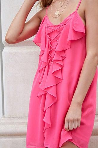Forever21 Chiffon Ruffle Cami Dress