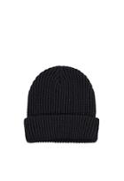 Forever21 Ribbed Fold-over Beanie (black)