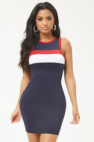 Forever21 Colorblock Bodycon Mini Dress
