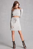 Forever21 Distressed French Terry Skirt