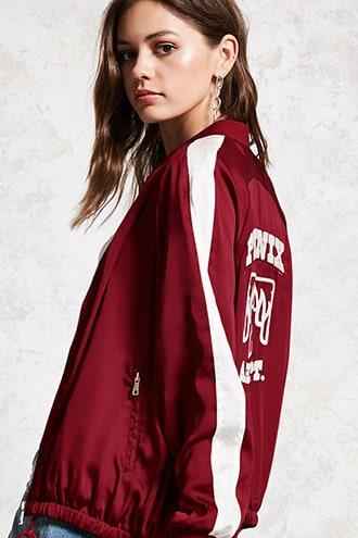 Forever21 Pheonix Satin Bomber Jacket