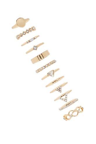 Forever21 Geo & Etched Ring Set