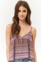 Forever21 Ornate Chiffon Strappy Swing Cami
