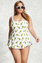 Forever21 Plus Size Pineapple Swim Dress