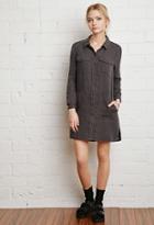 Forever21 Cotton Utility Shirt Dress