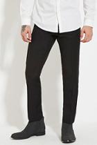 21 Men Men's  Black Classic Creased Trousers