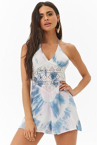 Forever21 Tie-dye Halter Romper