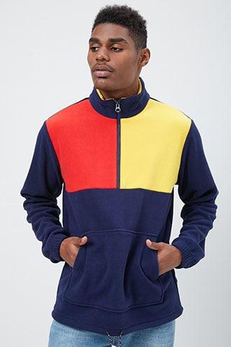 Forever21 Fleece Colorblock Pullover
