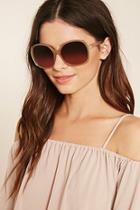 Forever21 Taupe & Gold Metal Square Sunglasses