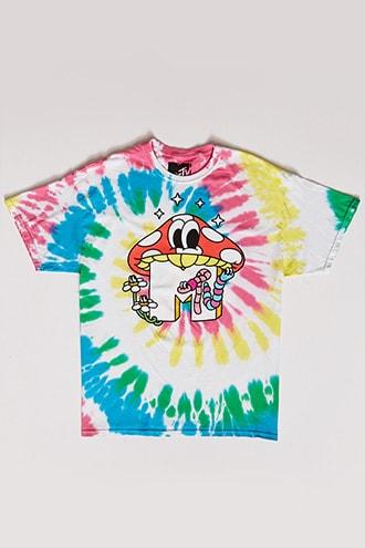 Forever21 Mtv Mushroom Graphic Tie-dye Tee