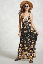 Forever21 Floral Strappy Front Maxi Dress