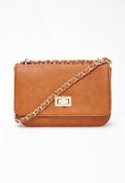 Forever21 Structured Faux Leather Crossbody (tan)