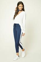 Love21 Women's  Navy & White Contemporary Striped Pants