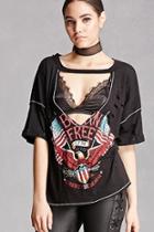Forever21 Born Free Cutout Graphic Tee