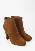 Forever21 Women's  Faux Suede Booties (chestnut)