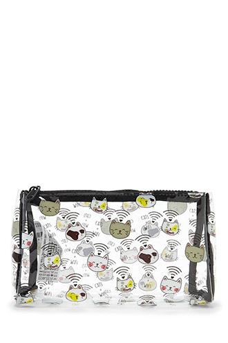 Forever21 Cats And Wifi Makeup Bag