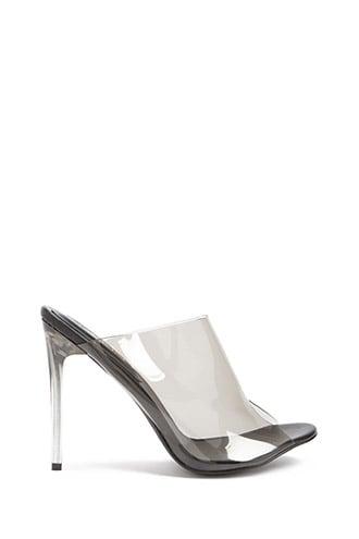 Forever21 Transparent Peep Toe Mules