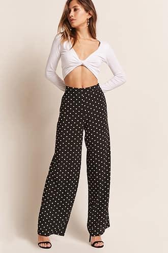 Forever21 Crepe Polka Dot Pants
