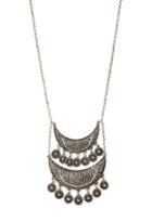 Forever21 Longline Etched Crescent Necklace