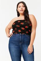 Forever21 Plus Size Rose Graphic Tube Top