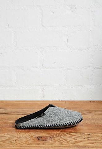 Forever21 Grey Woolrich Felt Slippers