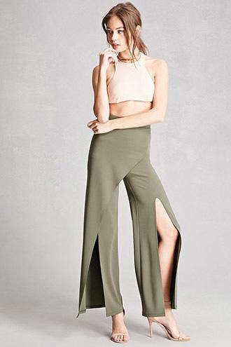 Forever21 Wide-leg Split Pants