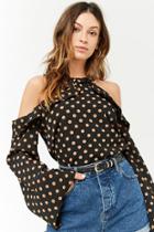Forever21 Polka Dot Open Shoulder Top